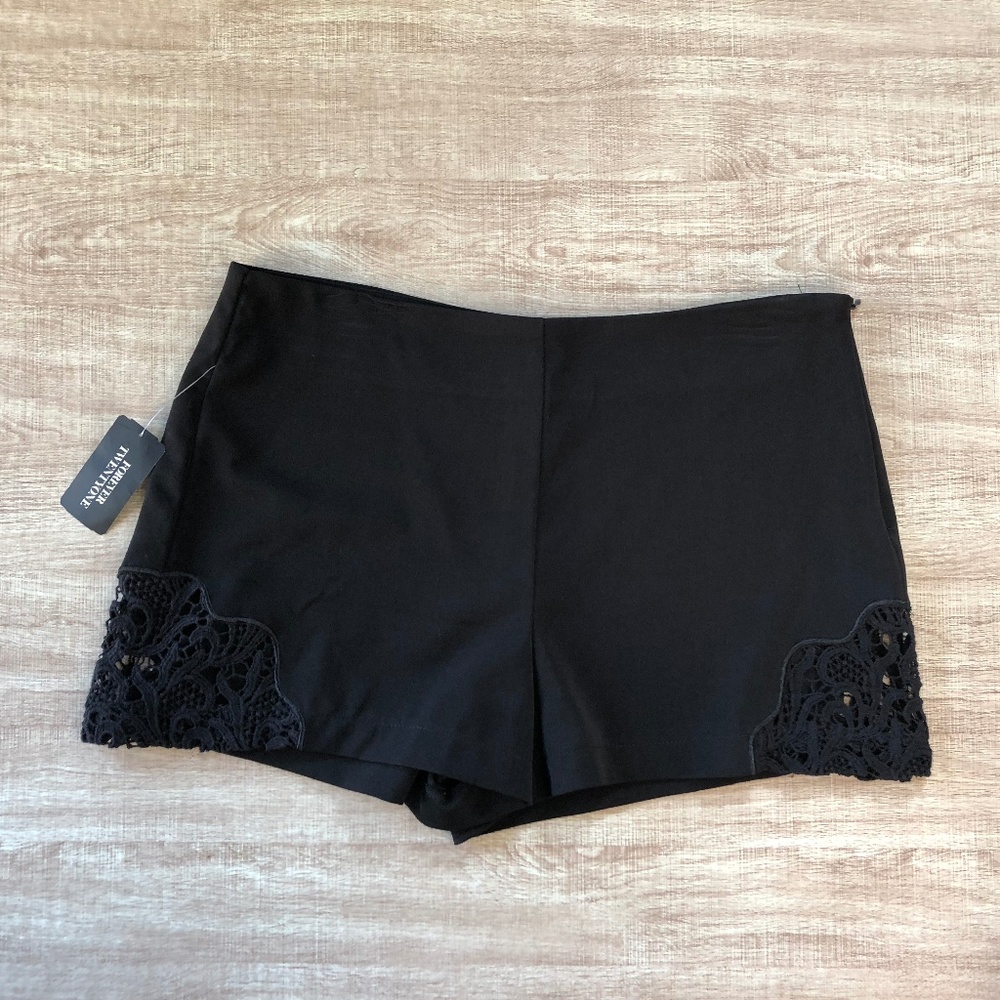 Forever 21 High Waist Lace Black Shorts Cute Sexy